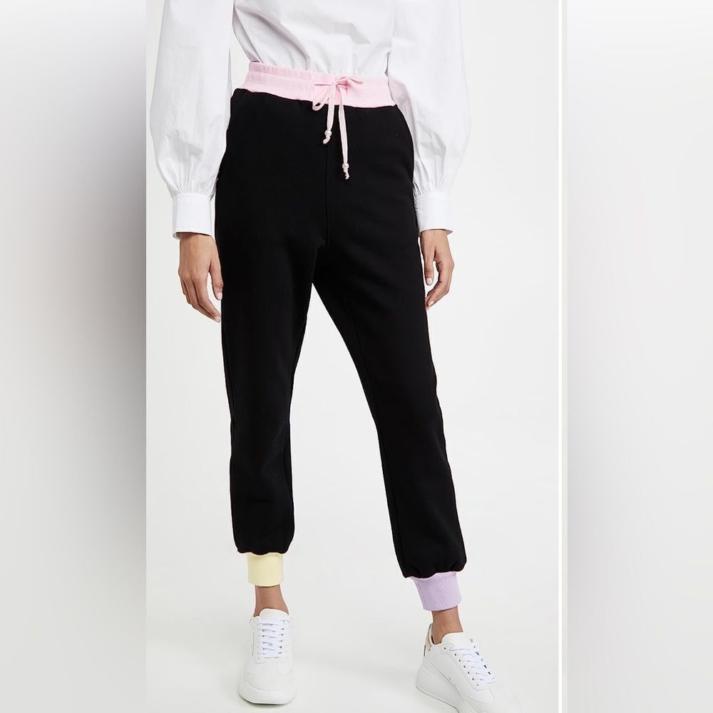 Olivia Rubin Tilda Colorblock Joggers in Black Size Large